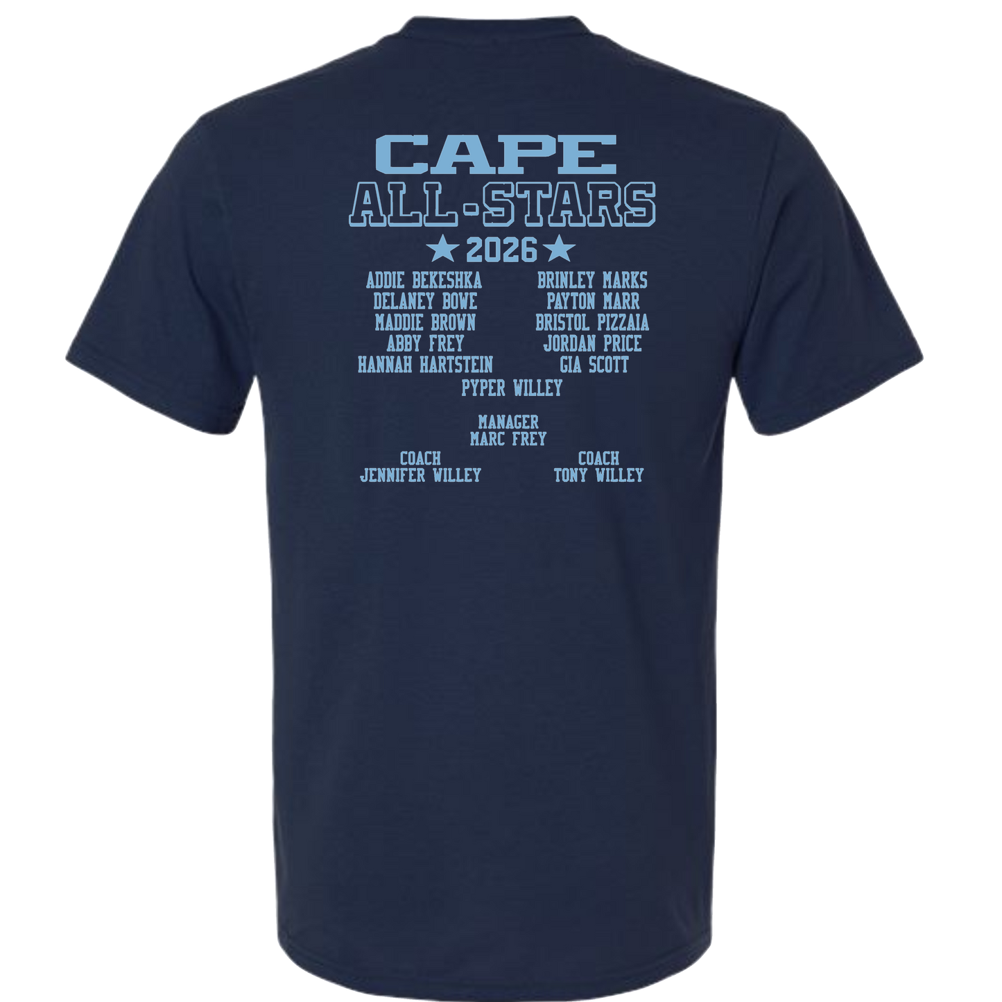 Gildan Youth Softstyle T-Shirt (Cape Major Softball Roster)