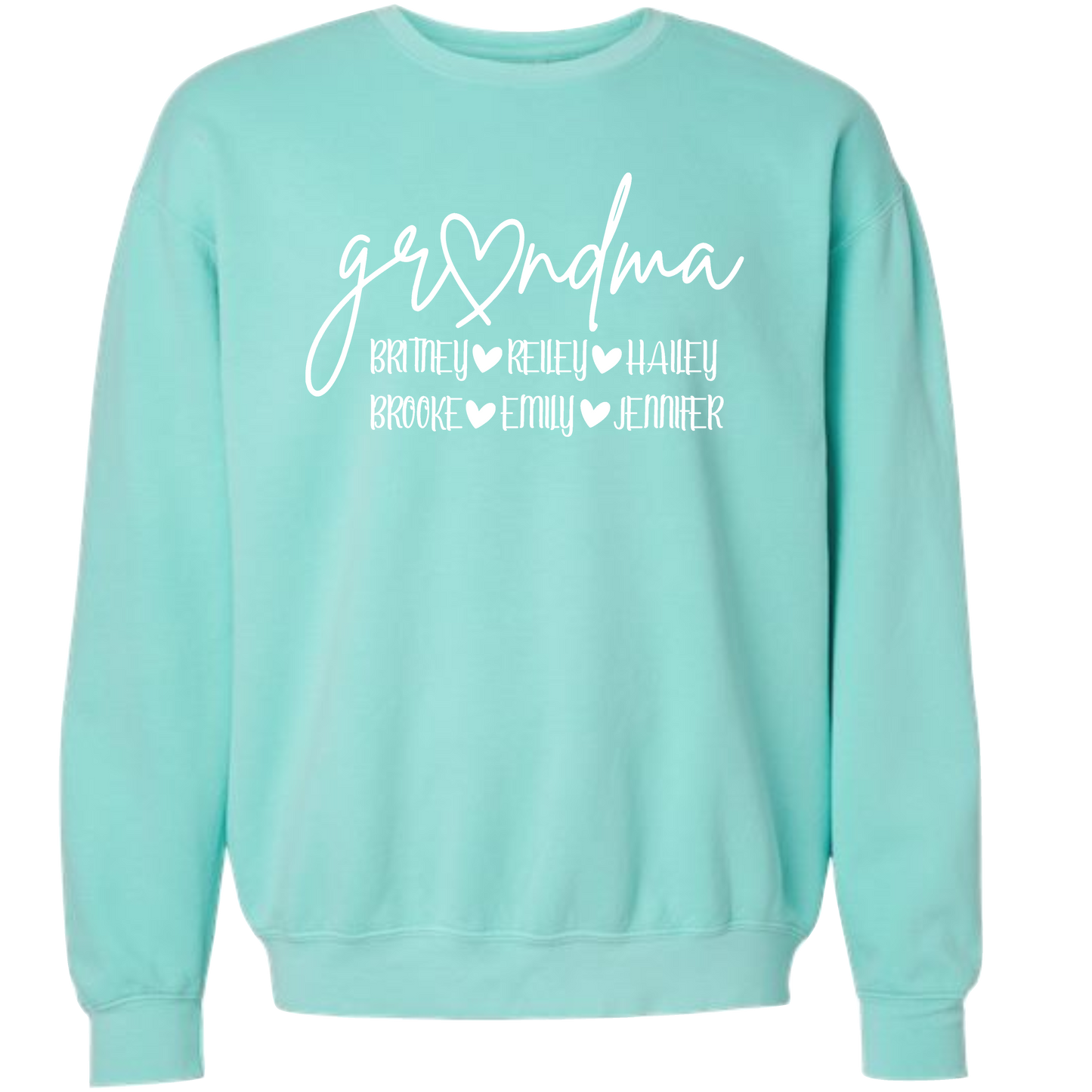 Comfort Colors Personalized Grandma Sweatshirt