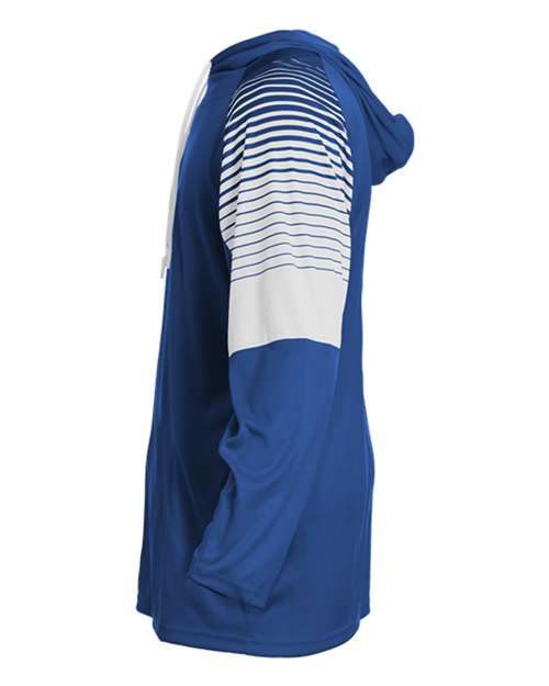 Adult Badger - Lineup Hooded Long Sleeve T-Shirt (Lightweight)