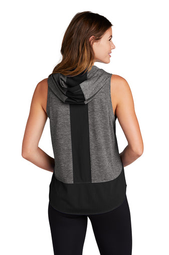 Sport-Tek Ladies PosiCharge Tri-Blend Wicking Draft Hoodie Tank
