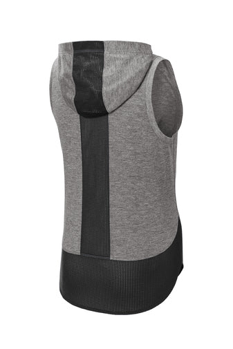 Sport-Tek Ladies PosiCharge Tri-Blend Wicking Draft Hoodie Tank