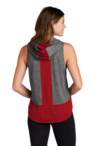 Sport-Tek Ladies PosiCharge Tri-Blend Wicking Draft Hoodie Tank