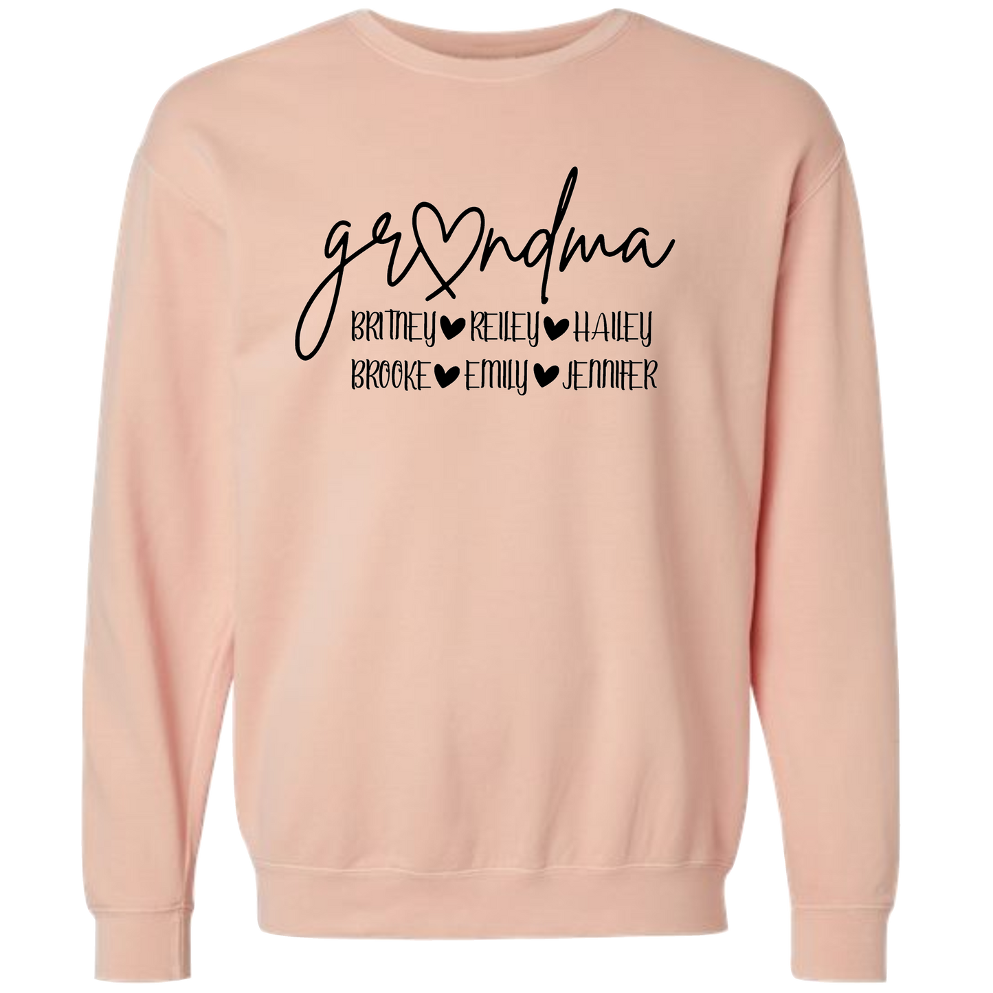 Comfort Colors Personalized Grandma Sweatshirt
