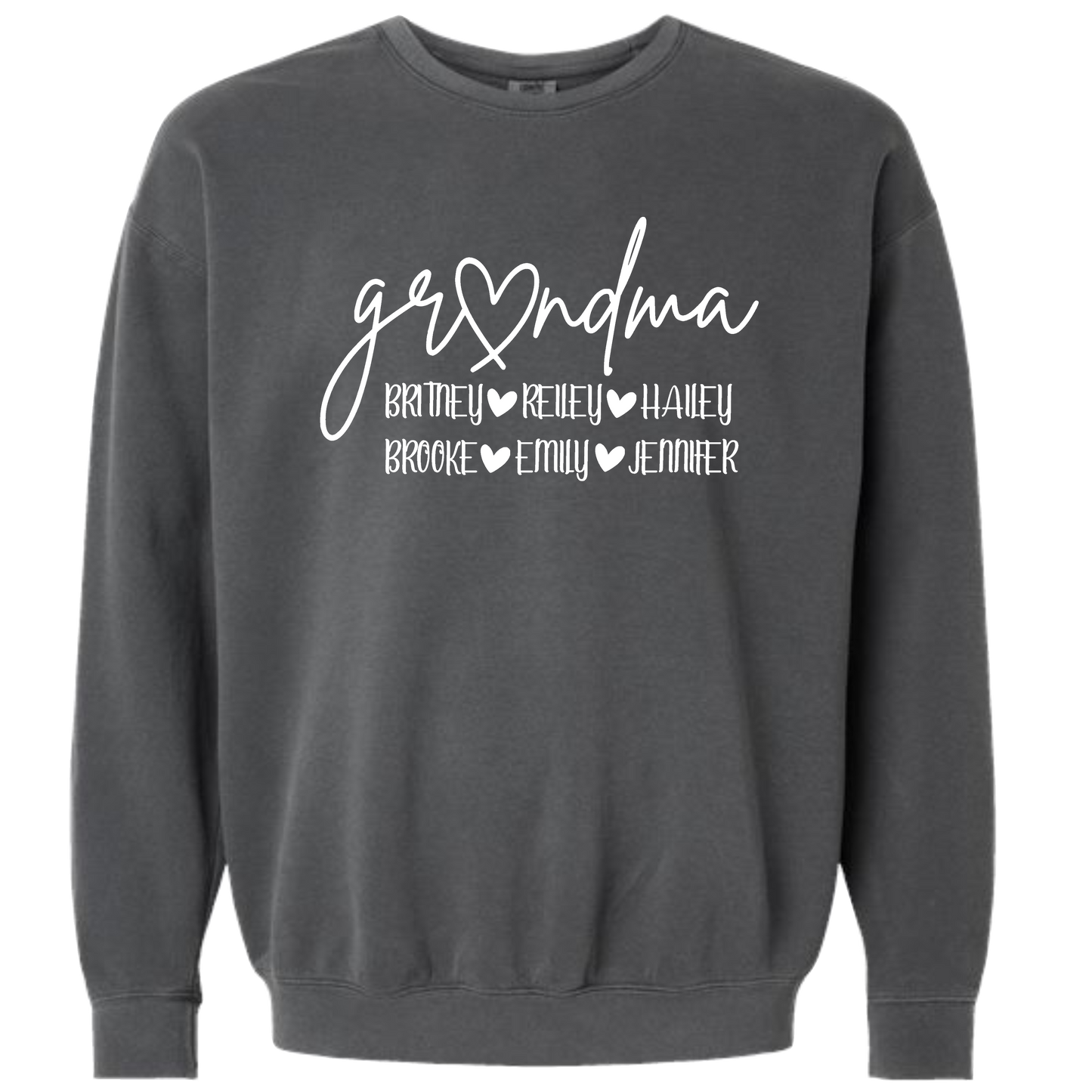 Comfort Colors Personalized Grandma Sweatshirt