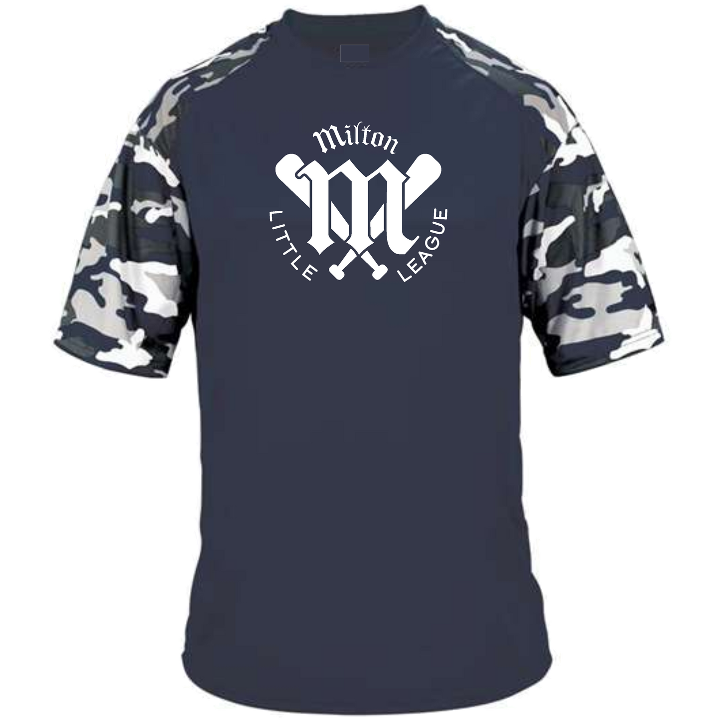 Unisex/Youth Performance Camo Sleeve Jersey Tee Shirt (Minor Roster on Back)