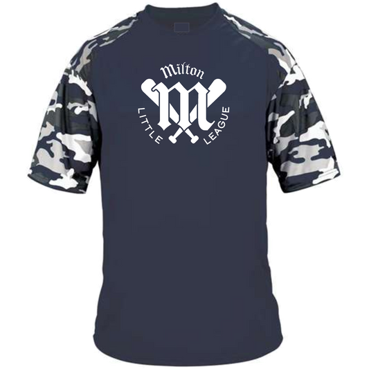 Unisex/Youth Performance Camo Sleeve Jersey Tee Shirt (Minor Roster on Back)