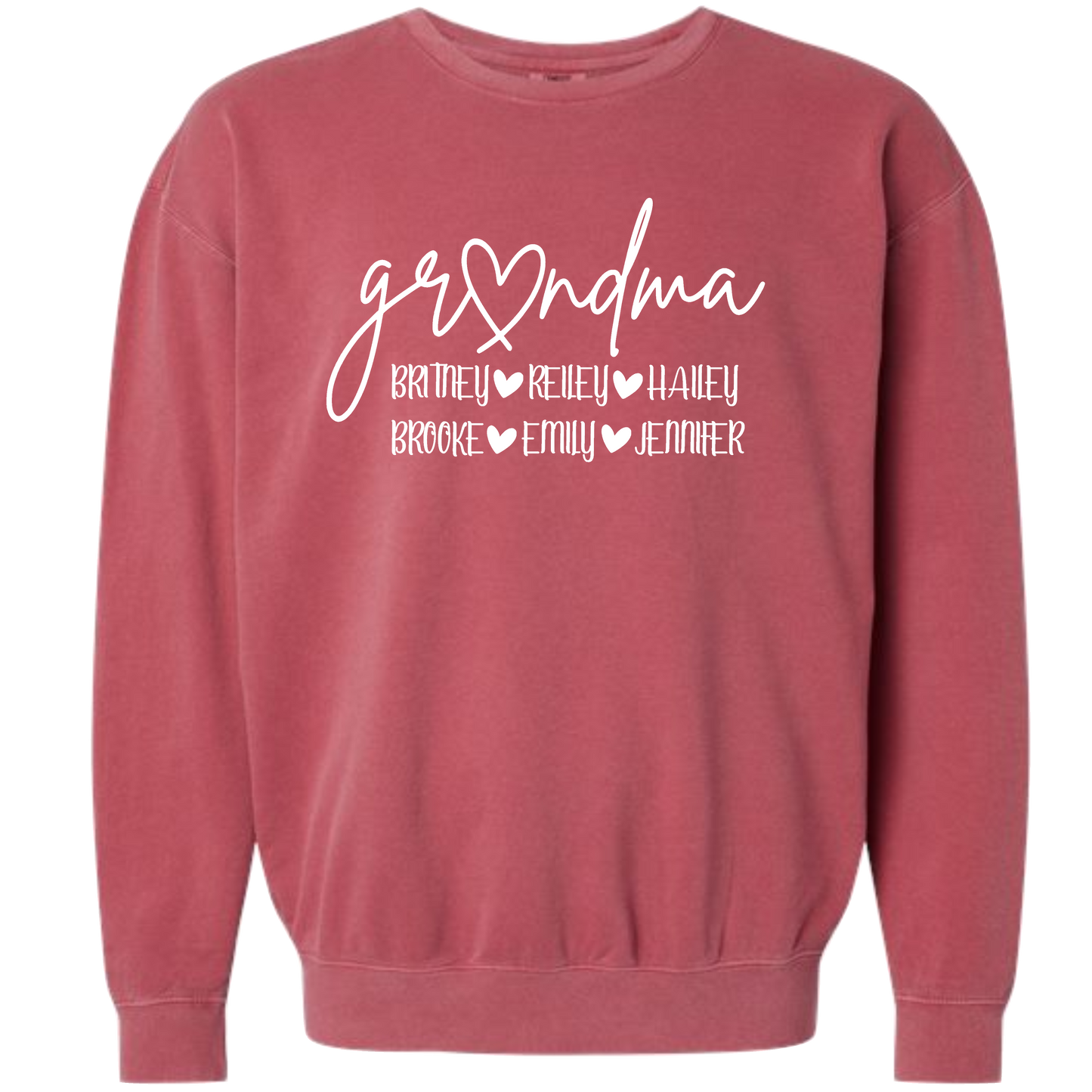 Comfort Colors Personalized Grandma Sweatshirt