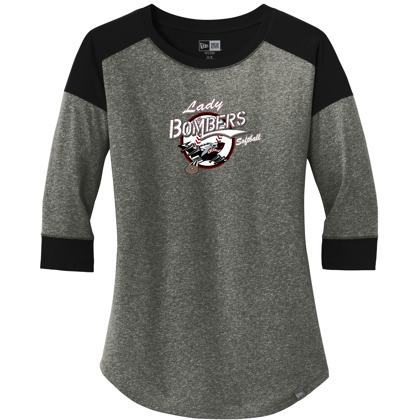 New Era Women's Heritage Blend 3/4-Sleeve Baseball Raglan Tee