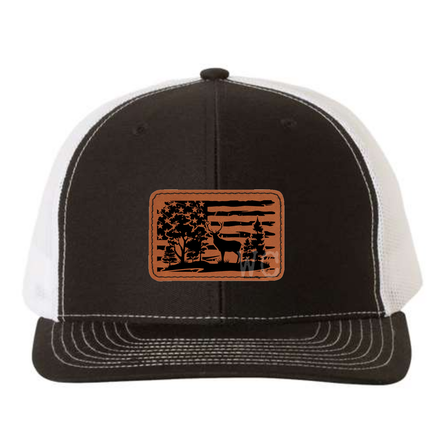 Deer Flag Leather Patch Hat