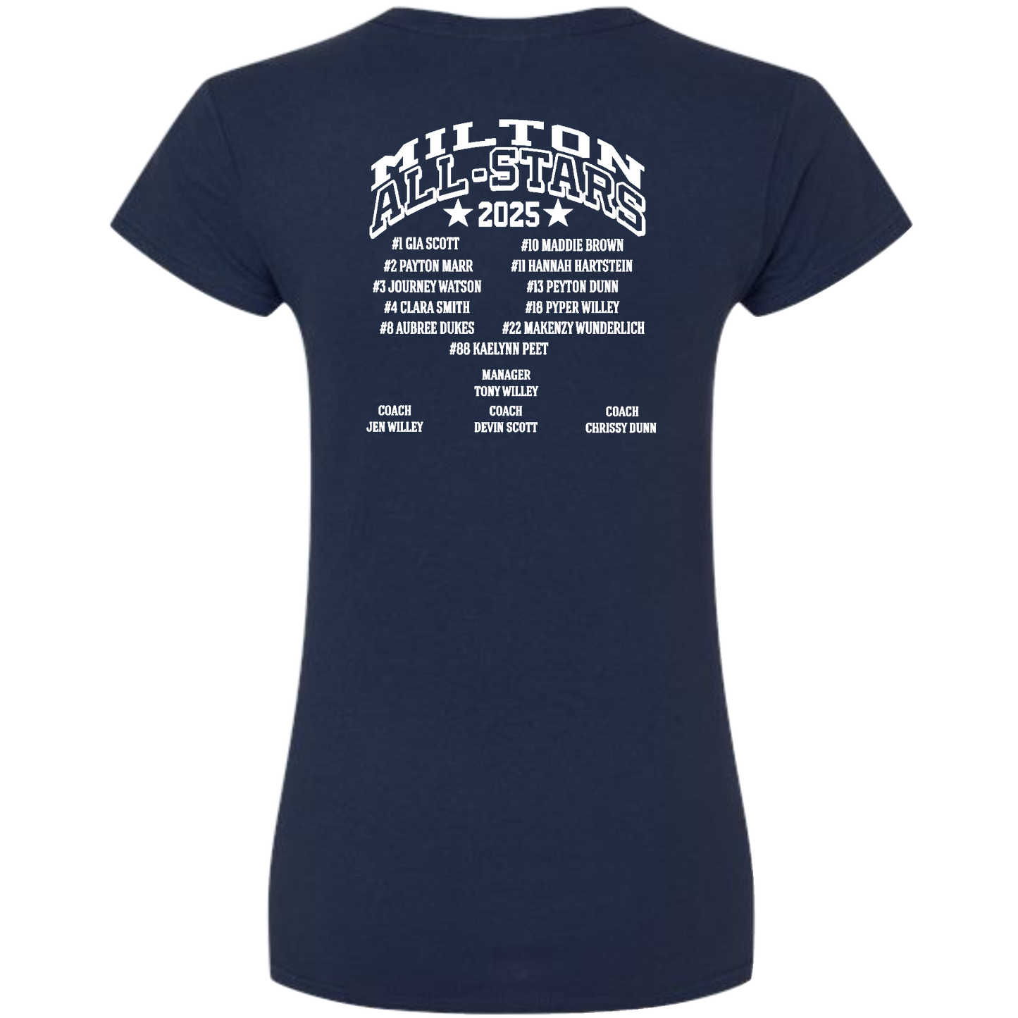 Gildan Women's Softstyle T-Shirt (Milton Softball All Stars)