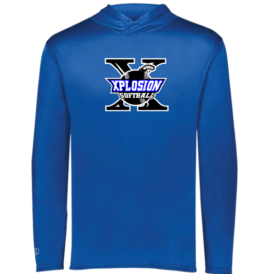 Holloway Youth Momentum Hooded Long Sleeve T-Shirt