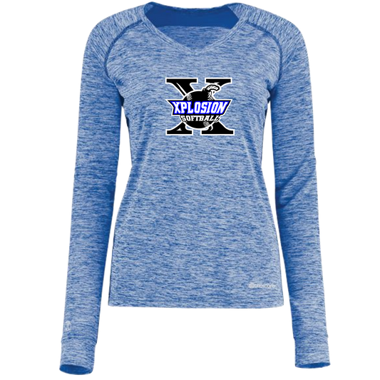 Holloway Women's Electrify CoolCore Long Sleeve V-Neck T-Shirt