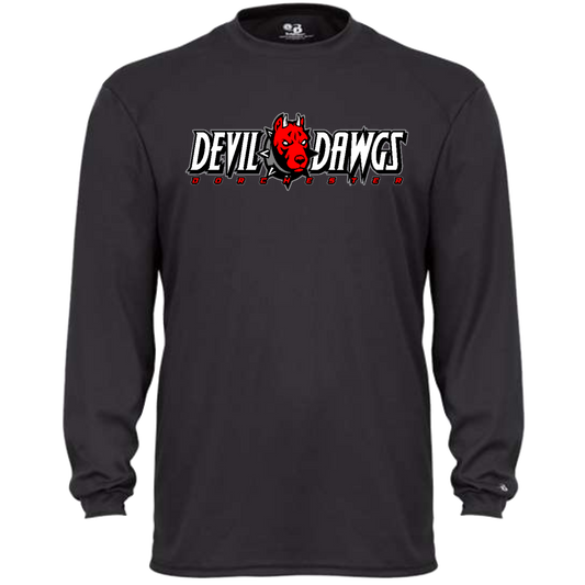 Badger/C2 Youth B-Core Polyester Long Sleeve Tee