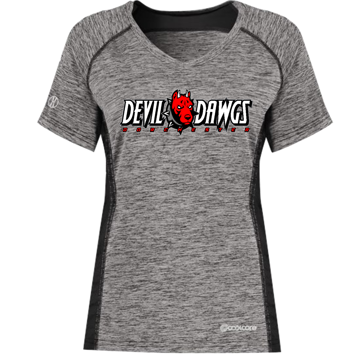 Women's Holloway Electrify CoolCore V-Neck T-Shirt