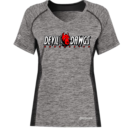 Women's Holloway Electrify CoolCore V-Neck T-Shirt