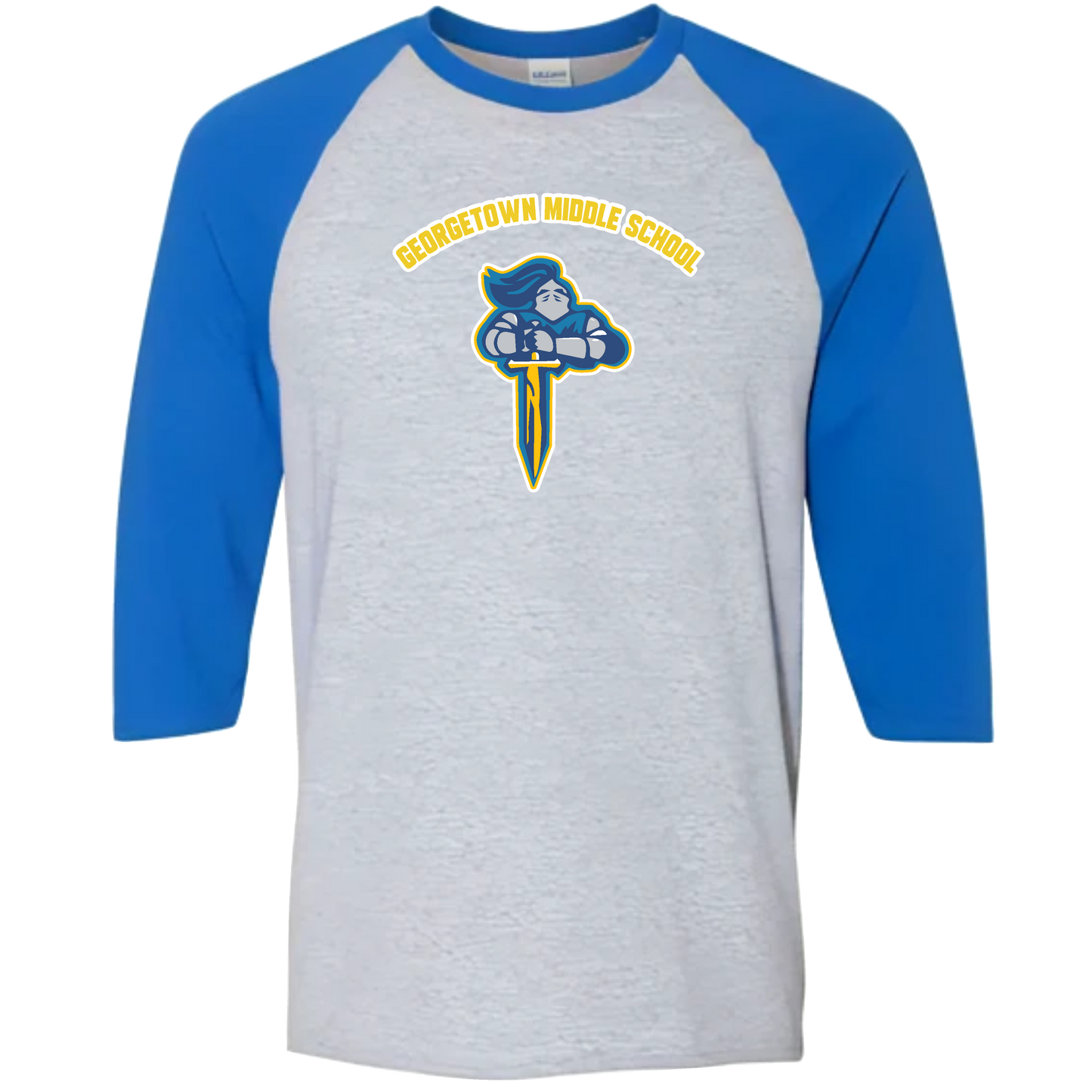 Unisex Heavy Cotton Raglan Three-Quarter Sleeve T-Shirt
